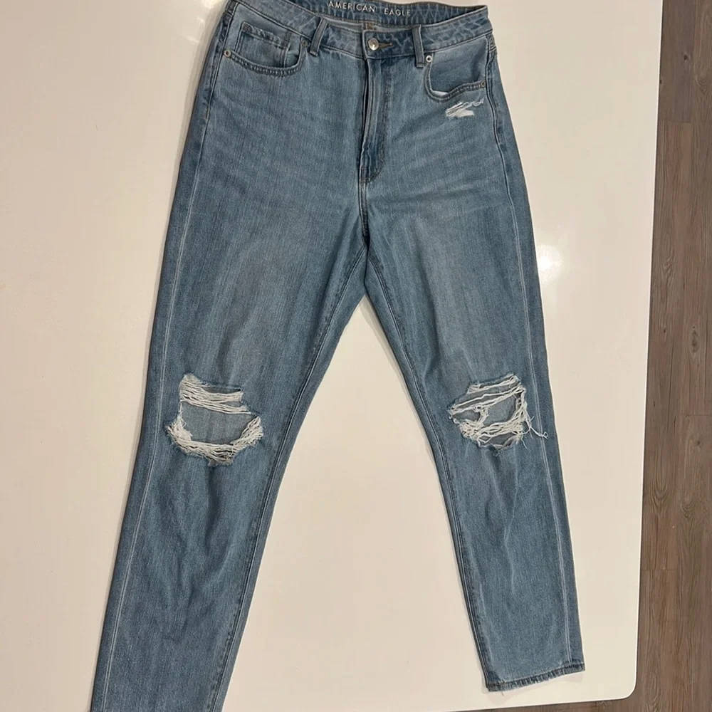 AE Ripped Mom Jeans - Picture 1 of 5